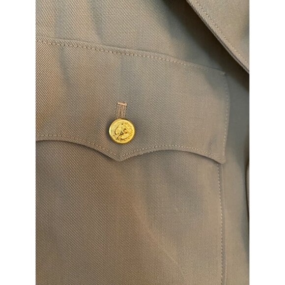 Vintage WWII US Navy pilot Uniform Tunic Biege Khaki Size 41 Costume Halloween - Picture 7 of 11